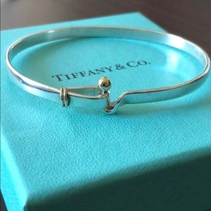 Tiffany and Co. Hook and Eye Bangle SS and 18K
